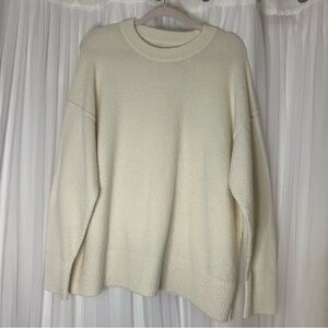 Aerie Cream Crew Neck Sweater